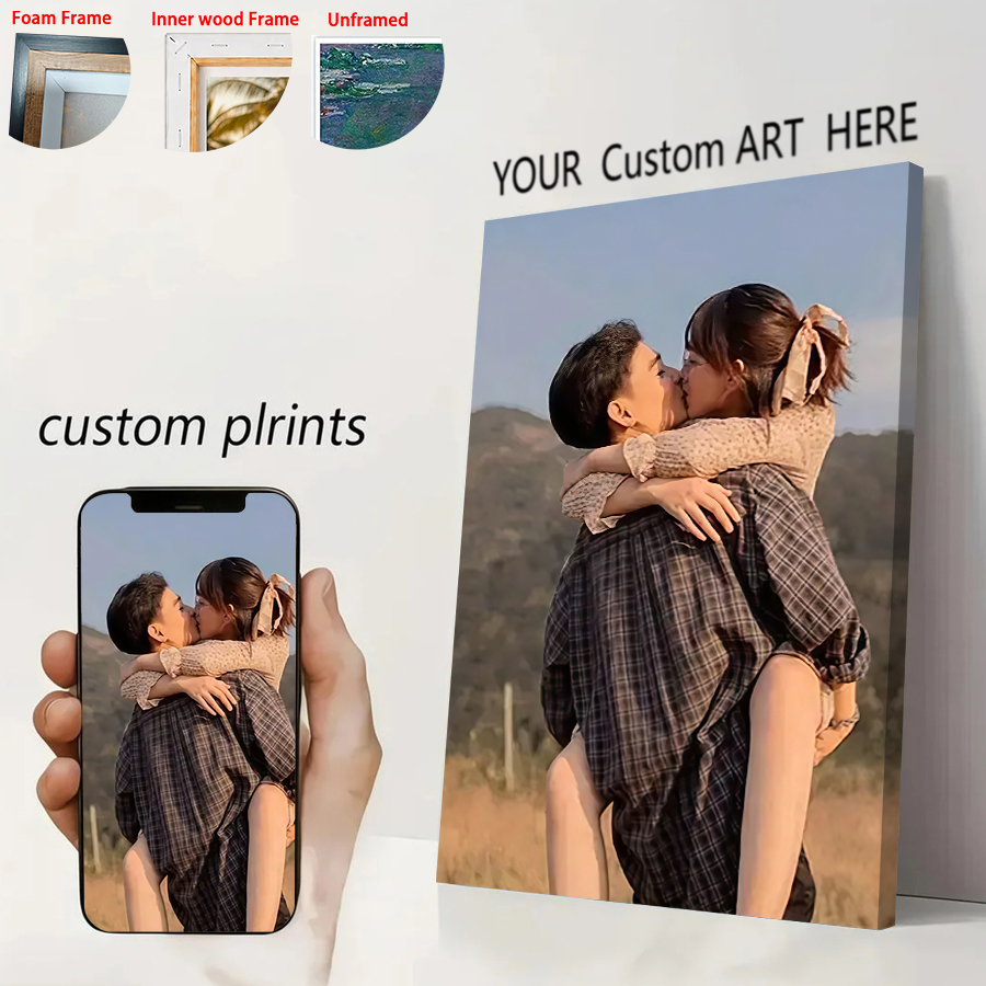 Anime Poster Print - ภาพพิมพ์บนผ้าแคนวาสแบบกำหนดเองได้ พร้อมกรอบ/ไม่มีกรอบ สำหรับภาพถ่าย โปสเตอร์สั่งทำพิเศษสำหรับครอบครัว สัตว์เลี้ยง อนิเมะ