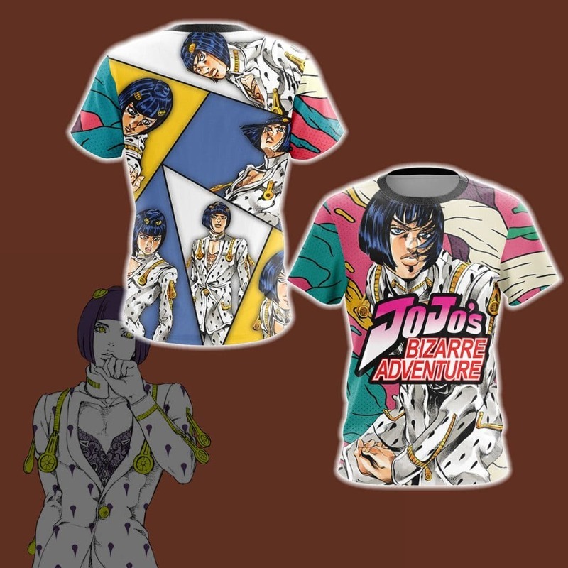 2026 ใหม่ JOJO Golden Wind Bru - Anime Merchandise T-Shirts บทวิจารณ์และราคา
